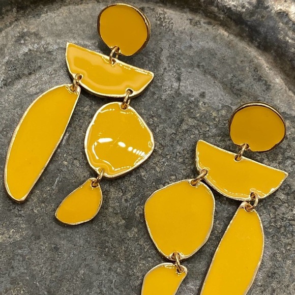 Zara Jewelry - NEW Pop Of Color Geo Earrings